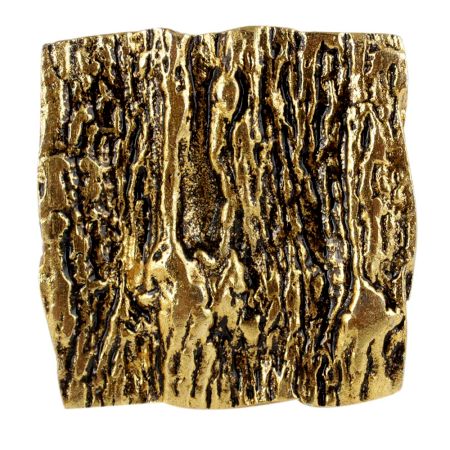 Square Bark Shape Antique Golden Aluminium Cabinet Knob